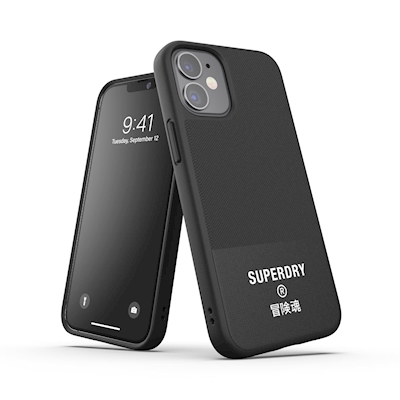 Immagine di Cover tpu + poliuretano nero SUPERDRY SUPERDRY - Apple iPhone 12 Pro/ iPhone 12 42585_