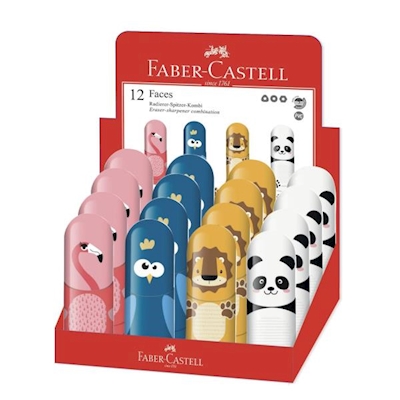 Immagine di Espositore gomme temperino ad un foro FABER CASTELL IMPRONTE fantasie assortite