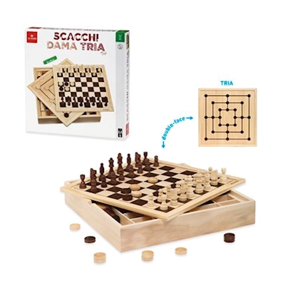 Immagine di Gioco di società DAL NEGRO Scacchi Dama Tria Top cm. 36 053909