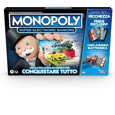 Immagine di Gioco di società HASBRO Monopoly Super Electronic Banking E8978103