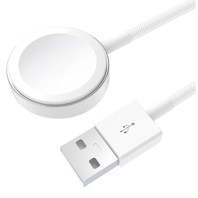 Immagine di Caricabatterie wireless/senza fili Bianco USB CELLY WCHARGERUSBA - Apple Watch Charger USB WCHAR