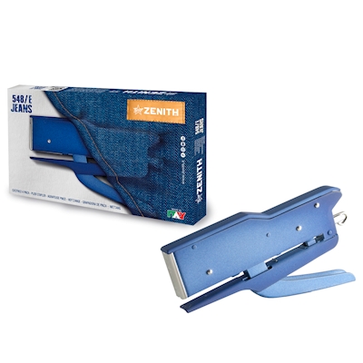 Immagine di Cucitrice a pinza Zenith 548/E per punti 6/4 e 6/6 colore effetto jeans azzurro