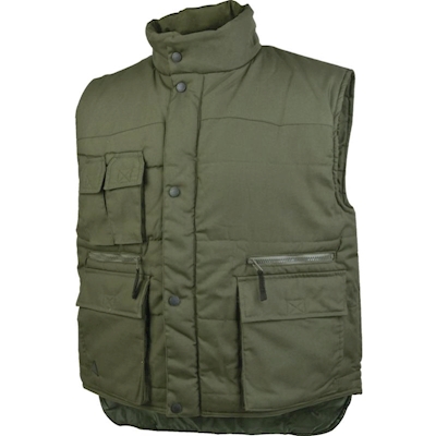 Immagine di Gilet multitasche DELTAPLUS SIERRA in poliestere/cotone colore verde taglia L