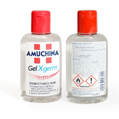 Immagine di Disinfettante mani AMUCHINA X-GERM gel antisettico con attività virucida 80 ml