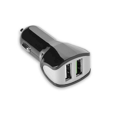 Immagine di Caricabatterie nero CELLY CC2USBTURBO - 17W 2 USB Car Charger CC2USBTURBOBK