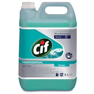 Immagine di Detergente in gel con ossigeno attivo CIF PROFESSIONAL OXI-GEL OCEAN 5 litri