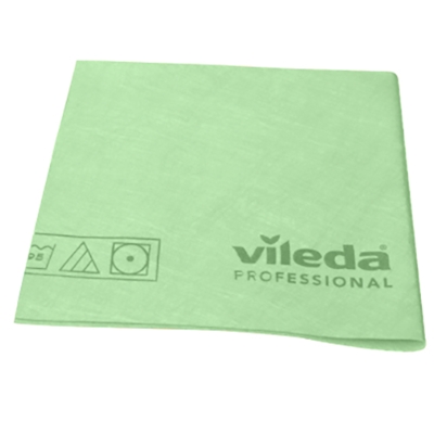 Immagine di Panno in microfibra VILEDA PROFESSIONAL MICROEVOLUX colore verde