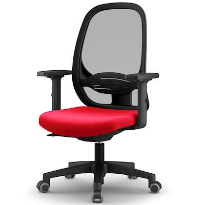 Immagine di Sedia operativa O-ZONE braccioli regolabili sedile rosso
