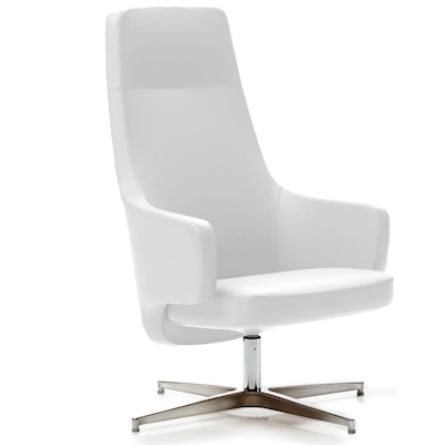 Immagine di Poltrona EDGAR lounge 4g con piedini colore Bianco