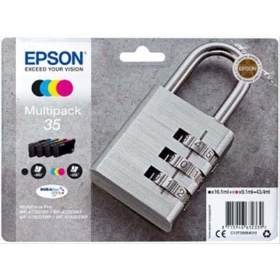Immagine di Multipack Inkjet EPSON C13T35864010 nero+col - 4pz
