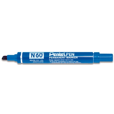 Immagine di Pennarello permanent PENTEL PEN N60 punta a scalpello colore blu