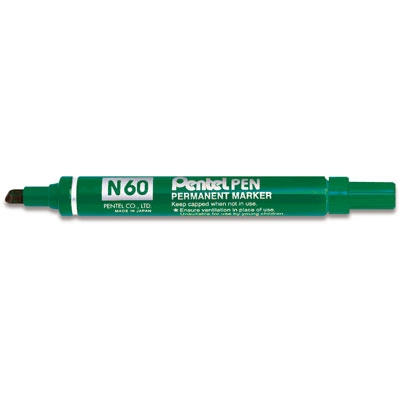 Immagine di Pennarello permanent PENTEL PEN N60 punta a scalpello colore verde
