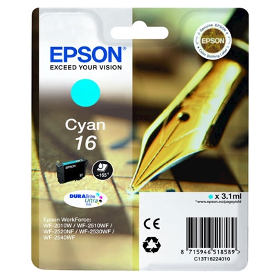 Immagine di Inkjet EPSON C13T16224012 ciano 3,1 ml