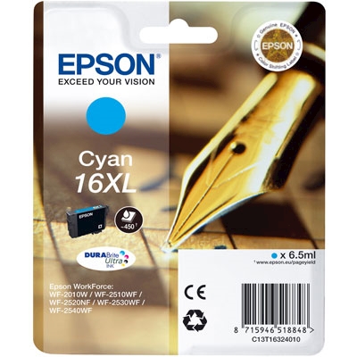 Immagine di Inkjet EPSON C13T16324012 ciano 6,5 ml