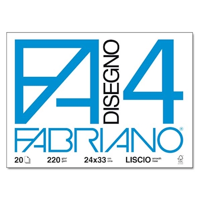 Immagine di Blocco FABRIANO F4 cm 24x33 liscio g220 ff 20