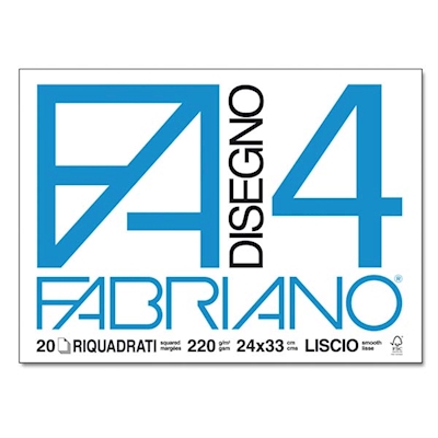 Immagine di Blocco FABRIANO F4 cm 24x33 liscio riq.g220 ff 20