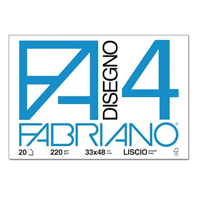 Immagine di Blocco FABRIANO F4 cm 33x48 liscio g220 ff 20