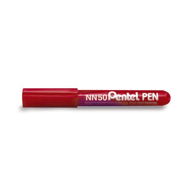 Immagine di Pennarello permanent PENTEL PEN NN50 punta conica colore rosso