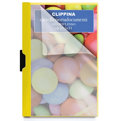 Immagine di Cartellina con clip ELICA CLIPPINA gialla