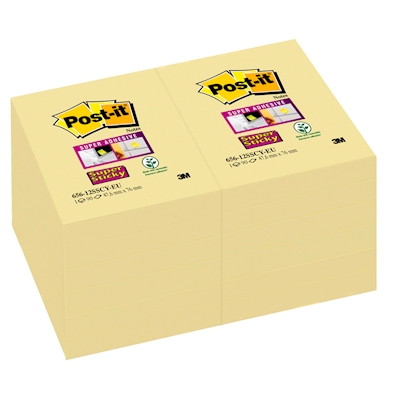 Immagine di Post-it 3M 656-12sscy super sticky 47,6x76 giallo