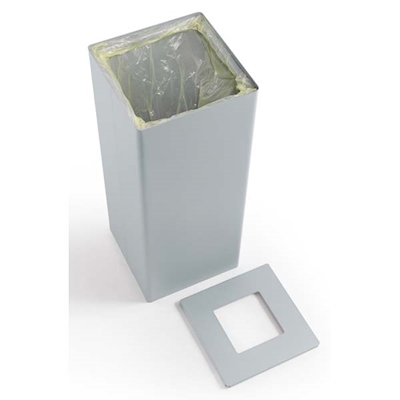 Immagine di Cestino per raccolta differenziata CREANDO RICICLO singolo 100 litri colore grigio argento