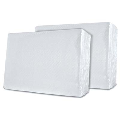 Immagine di Fogli asciugamano carta a secco goffrata ROIAL POMERCART cm 40x50 bianco