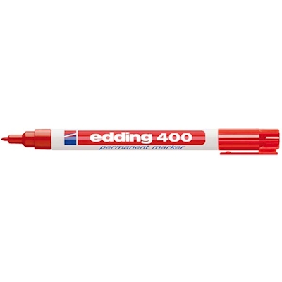 Immagine di Pennarello permanent EDDING E-400 punta conica colore rosso