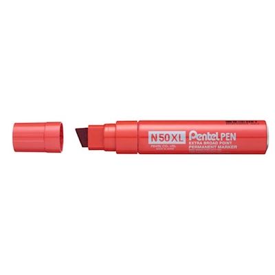 Immagine di Pennarello permanent PENTEL PEN N50XL punta a scalpello colore rosso