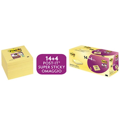 Immagine di Post-it 3M p14cy super sticky 100 ff 76x76 giallo