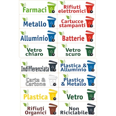 Immagine di Etichette adesive resistenti pre-fustellate, formato 120x45 mm, 16 etichette miste