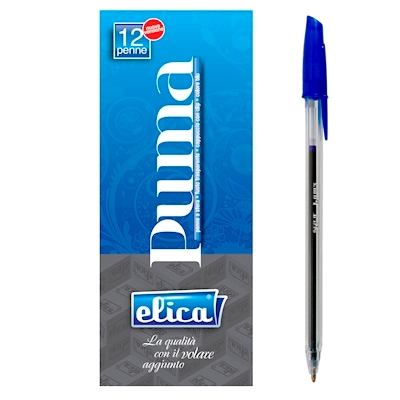 Immagine di Penna a sfera colore blu ELICA PUMA punta media mm 1