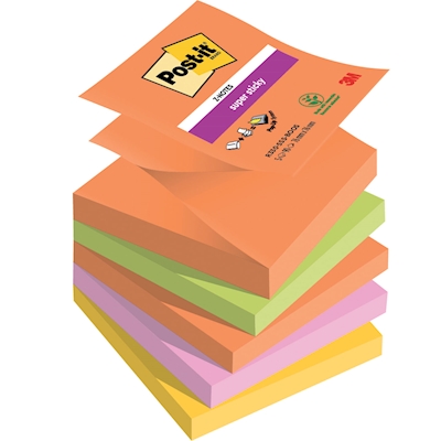 Immagine di Post-it Super Sticky Z-Notes boost R330-5SS-BOOS 90ff 76x76 mm colori assortiti