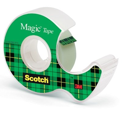 Immagine di Maxi chiocciola ricaricabile con 1 nastro adesivo invisibile SCOTCH MAGIC mm 19x15 m