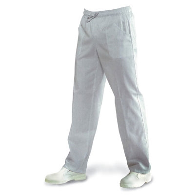Immagine di Pantaloni unisex 100% cotone bianco taglia L