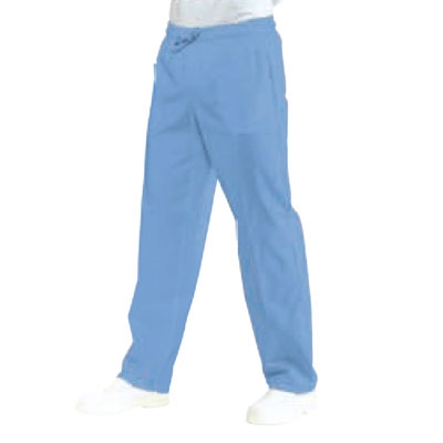 Immagine di Pantaloni unisex 100% cotone celeste taglia XL