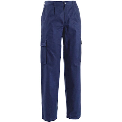 Immagine di Pantaloni multitasche ELICA SAFETY POCKETS cotone blu XL