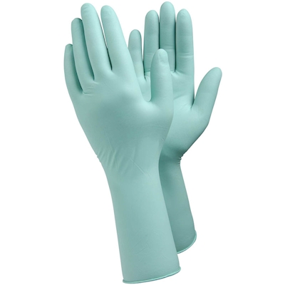 Immagine di Guanto monouso in neoprene senza polvere TEGERA 837 colore verde taglia 10