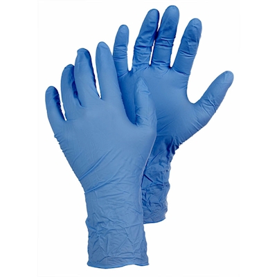 Immagine di Guanto monouso in nitrile senza polvere TEGERA 84501 colore blu taglia 10