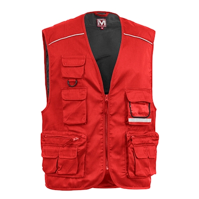 Immagine di Gilet multitasche SOTTOZERO POWER colore rosso taglia L