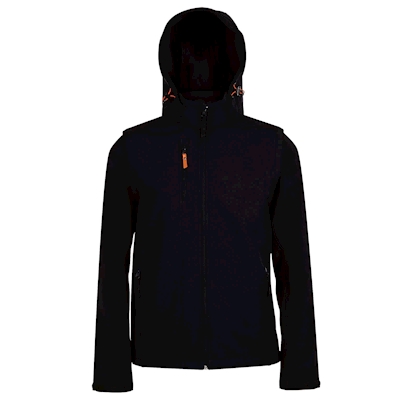 Immagine di Giacca softshell con cappuccio e maniche staccabili SOL'S TRANSFORMER colore nero taglia XXXL