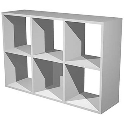 Immagine di Libreria a 6 caselle CHECKER cm 104,1x29,2x69,8 grigio alluminio