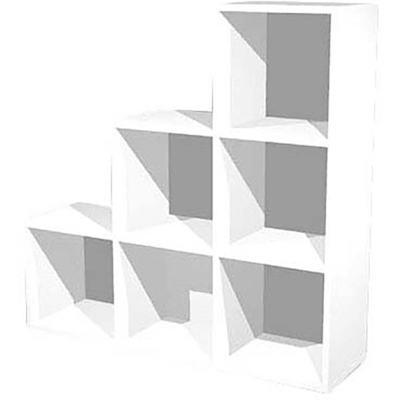 Immagine di Libreria scalare a 6 caselle CHECKER cm 104,1x29,2x103,9 bianco