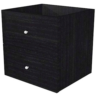 Immagine di Set 2 cassetti per librerie CHECKER cm 32,5x28,8xH32,5 nero venato
