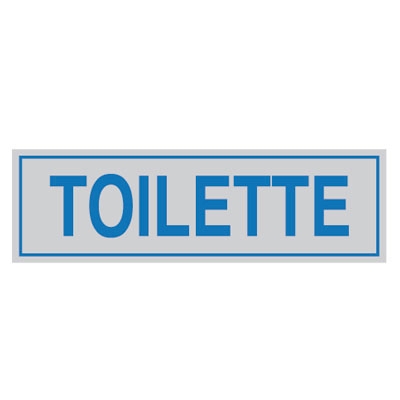 Immagine di Cartello adesivo cm 16,5x5 - toilette