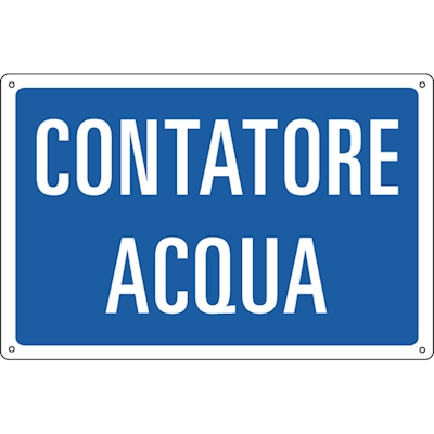 Immagine di Cartello alluminio 30x20 - Contatore Acqua