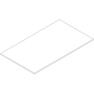 Immagine di Top di finitura per libreria GETWAY cm 80x46x1,2 finitura in melaminico bianco