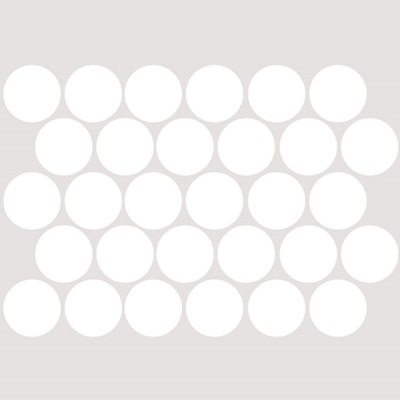 Immagine di Bollino calpestabile PVC tondo D.6CM bianco A3 ff5