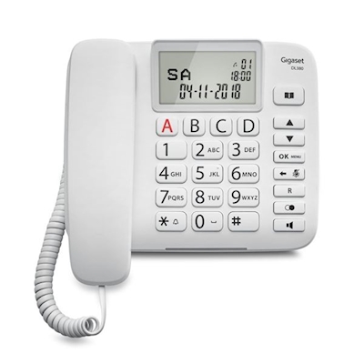 Immagine di Telefono con filo GIGASET TELEFONO FISSO DL380 BIANCO S30350S217K102