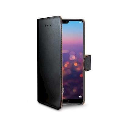 Immagine di Custodia similpelle nero CELLY WALLY - HUAWEI P20 WALLY748