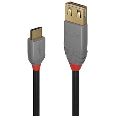 Immagine di Cavo adattatore USB 2.0 Tipo C a A Anthra Line, 0.15m